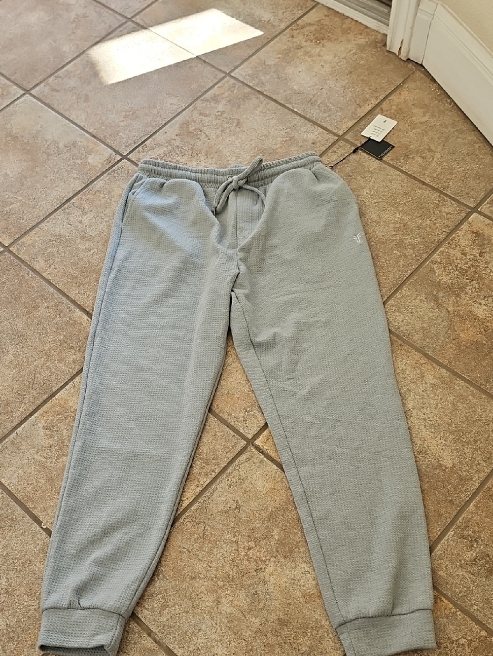 Frye Donegal Light Gray Waffle Knit Jogger Pants